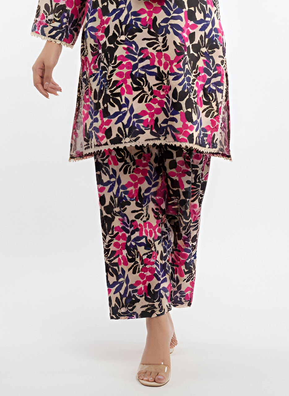 Stitched 2 Pc Sapphire Bana Dora Lilan