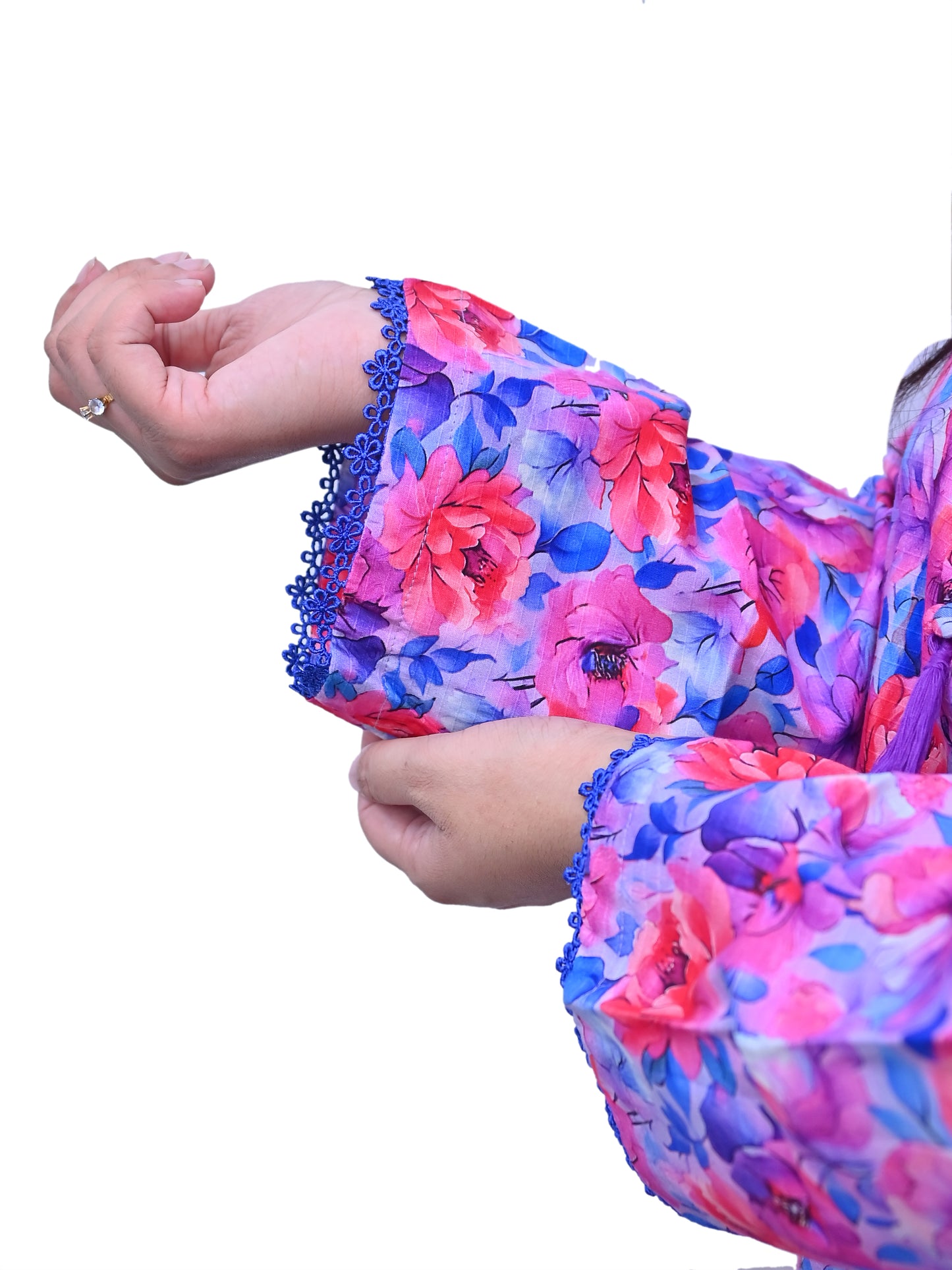 Stitched 2 Pc Sapphire Bana Dora Lilan