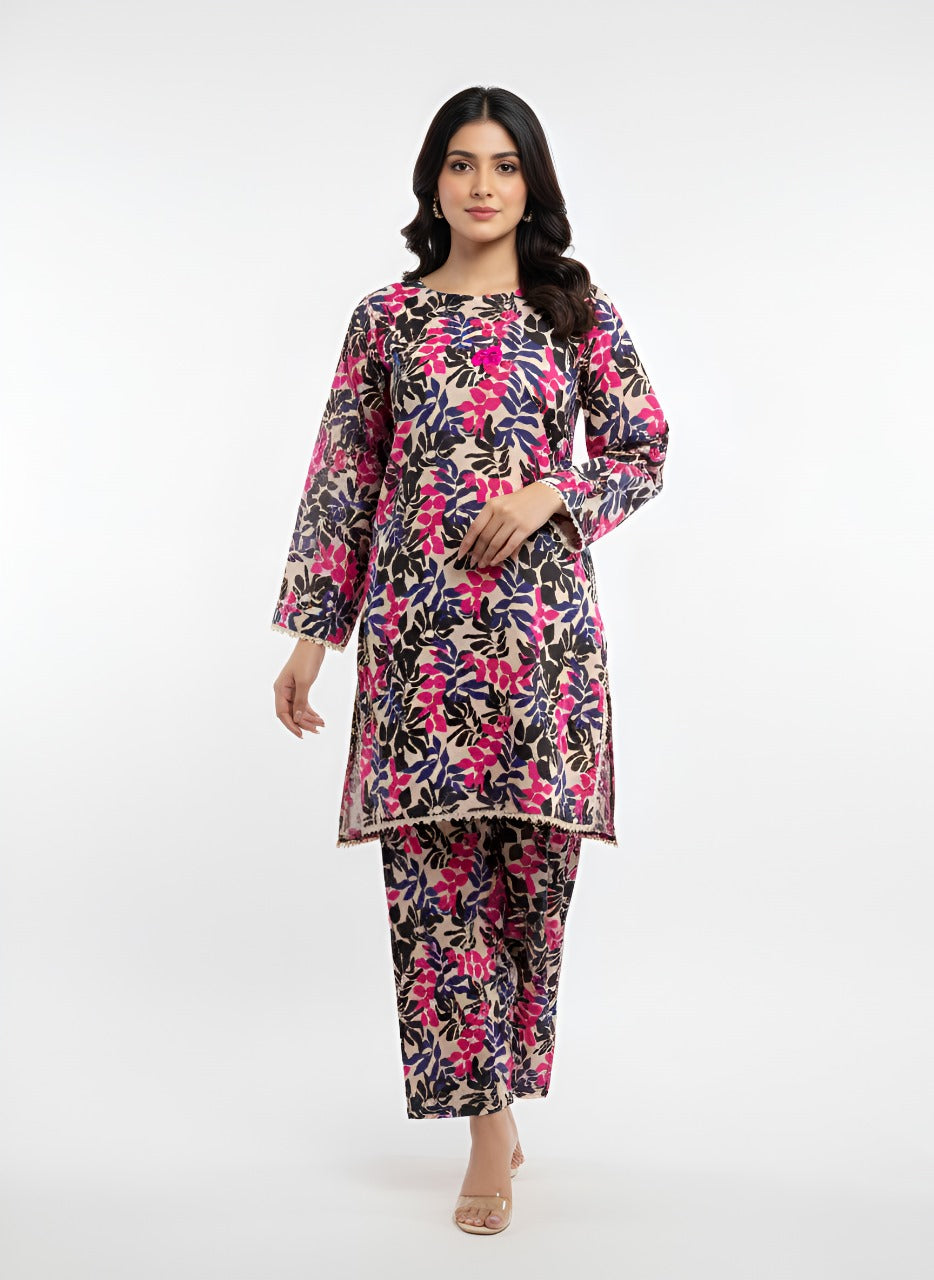Stitched 2 Pc Sapphire Bana Dora Lilan