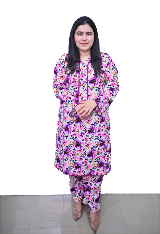 Stitched 2 Pc Sapphire Bana Dora Lilan