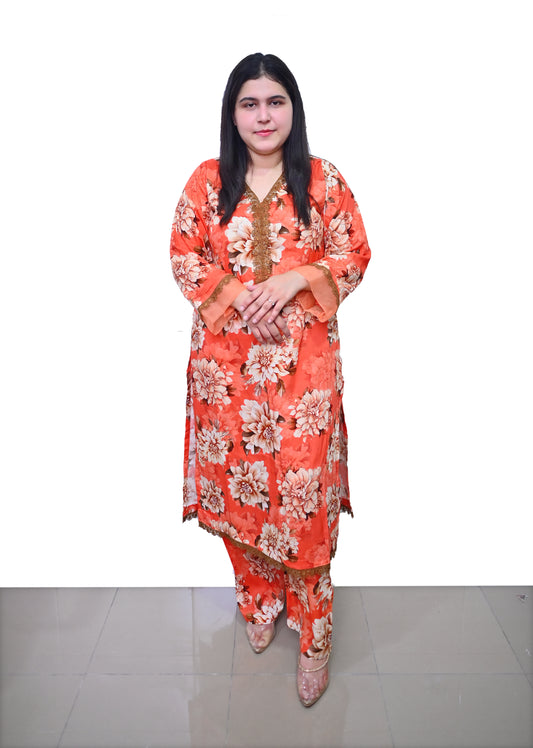 Stitched 2 Pc Sapphire Bana Dora Lilan
