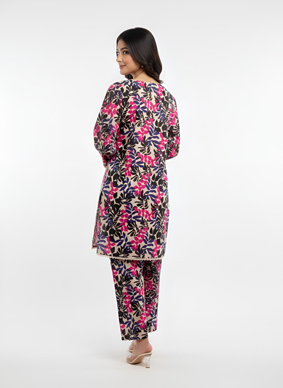 Stitched 2 Pc Sapphire Bana Dora Lilan