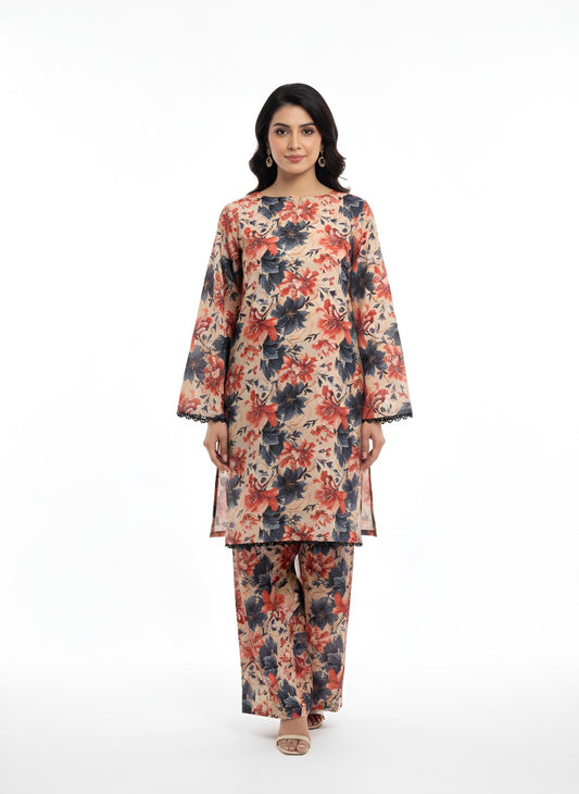 Stitched 2 Pc Sapphire Bana Dora Lilan