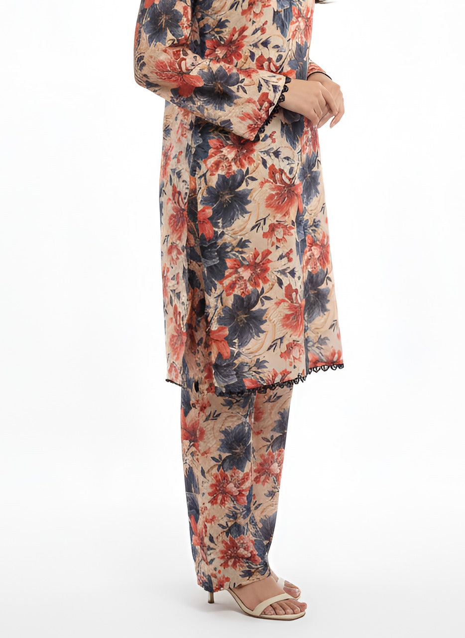 Stitched 2 Pc Sapphire Bana Dora Lilan