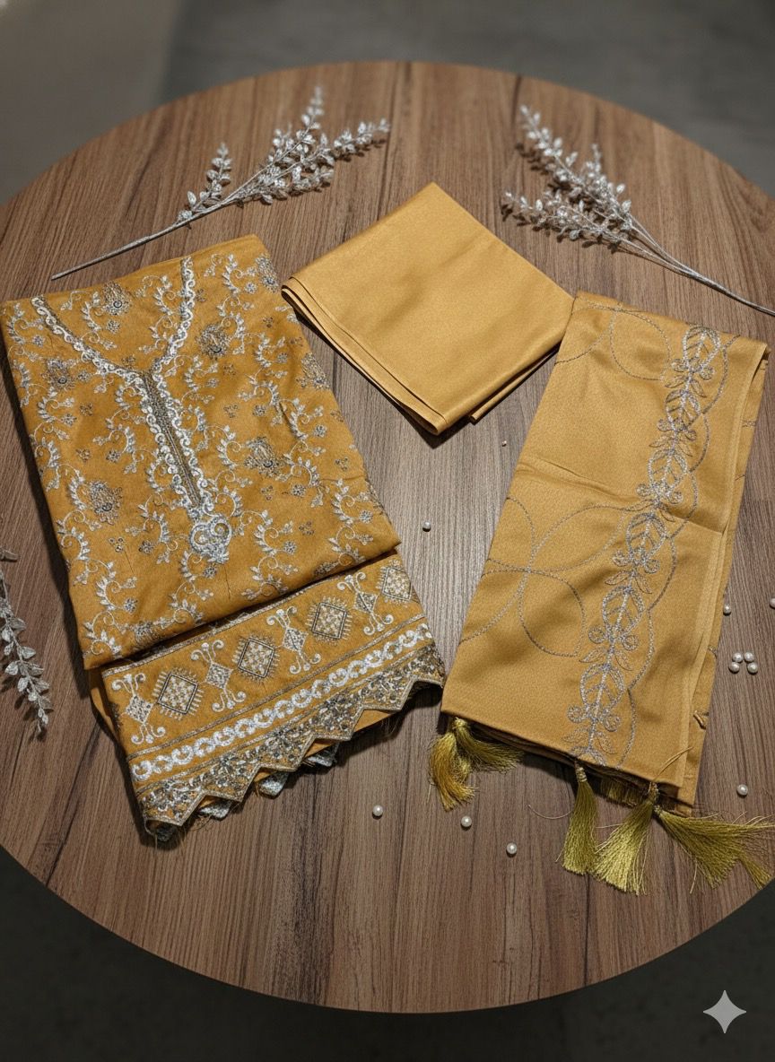 3 PC-Dhanak Embroidered-Unstitched