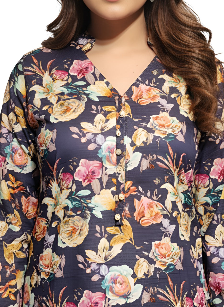 Stitched 2 Pc Sapphire Bana Dora Lilan