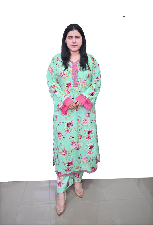 Stitched 2 Pc Sapphire Bana Dora Lilan