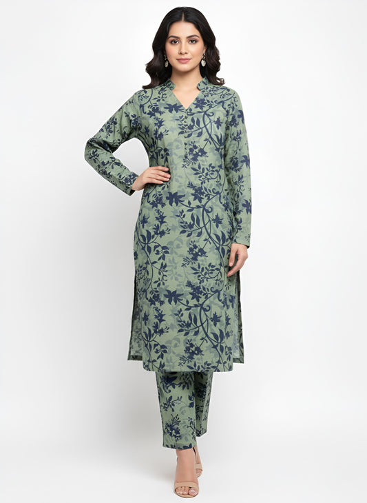 Stitched 2 Pc Sapphire Bana Dora Lilan