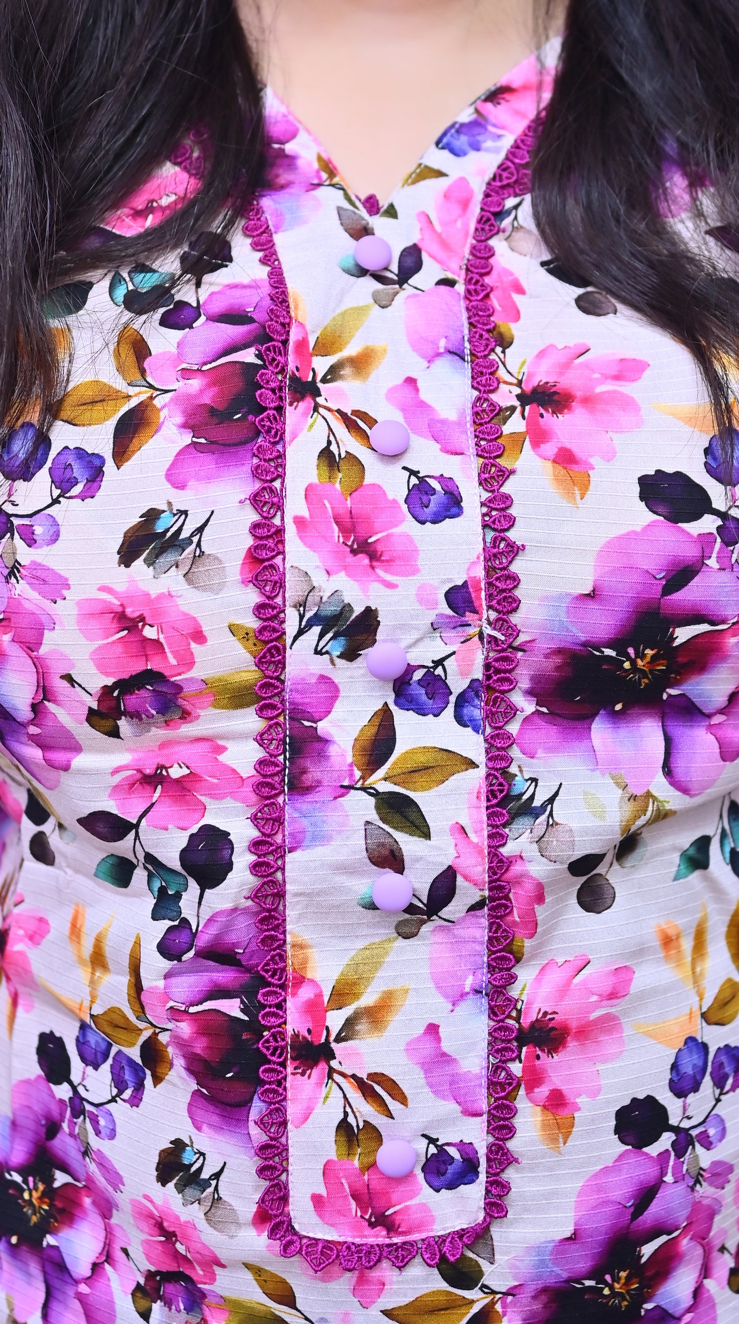 Stitched 2 Pc Sapphire Bana Dora Lilan