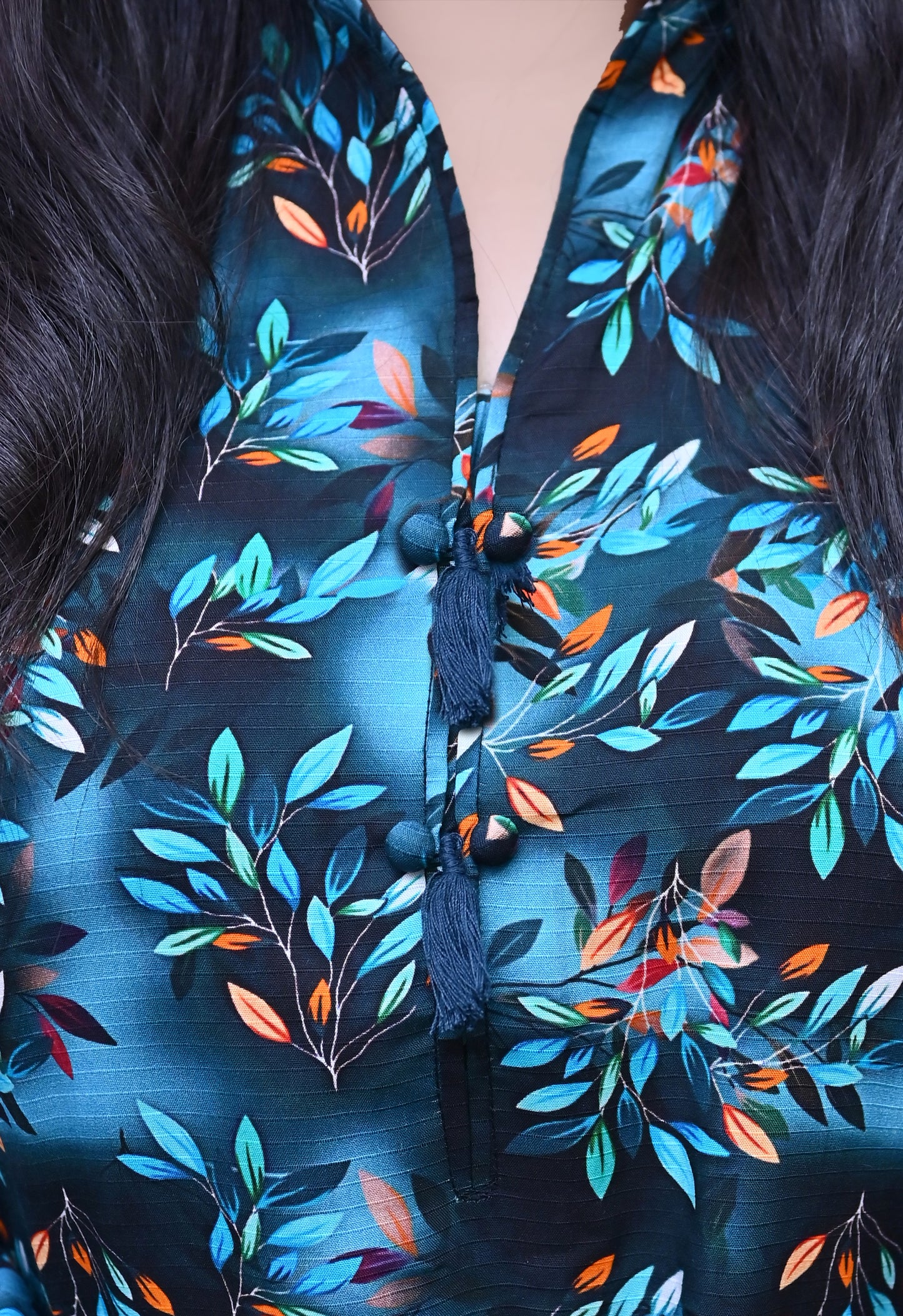 Stitched 2 Pc Sapphire Bana Dora Lilan