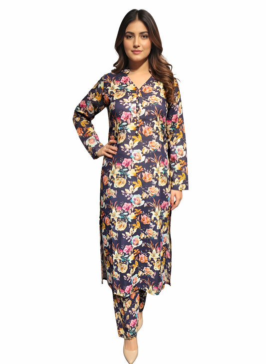 Stitched 2 Pc Sapphire Bana Dora Lilan