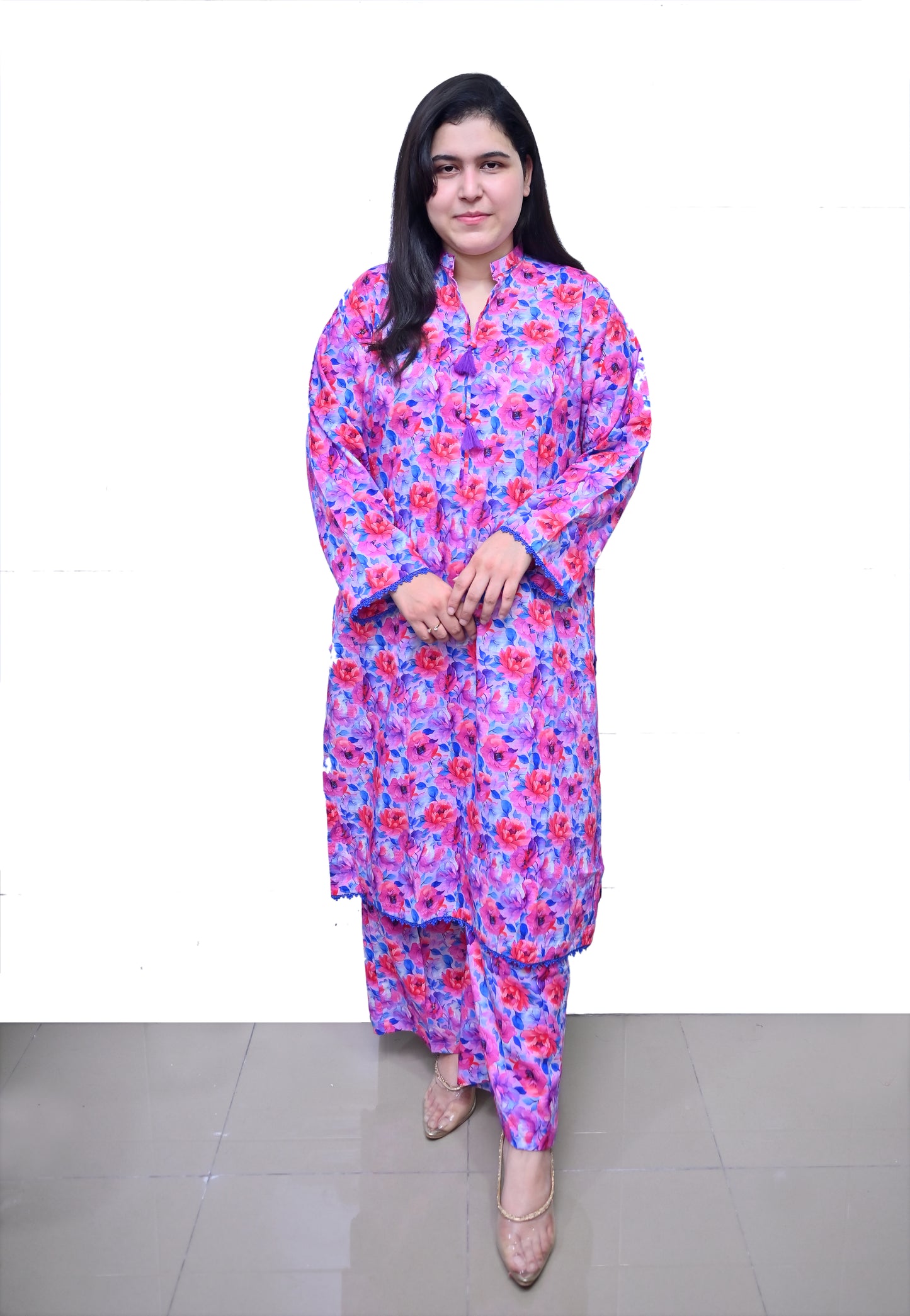 Stitched 2 Pc Sapphire Bana Dora Lilan