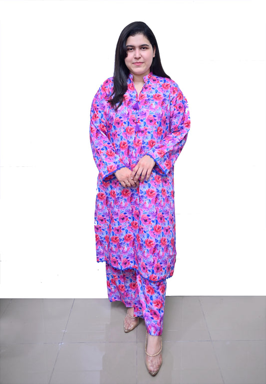 Stitched 2 Pc Sapphire Bana Dora Lilan