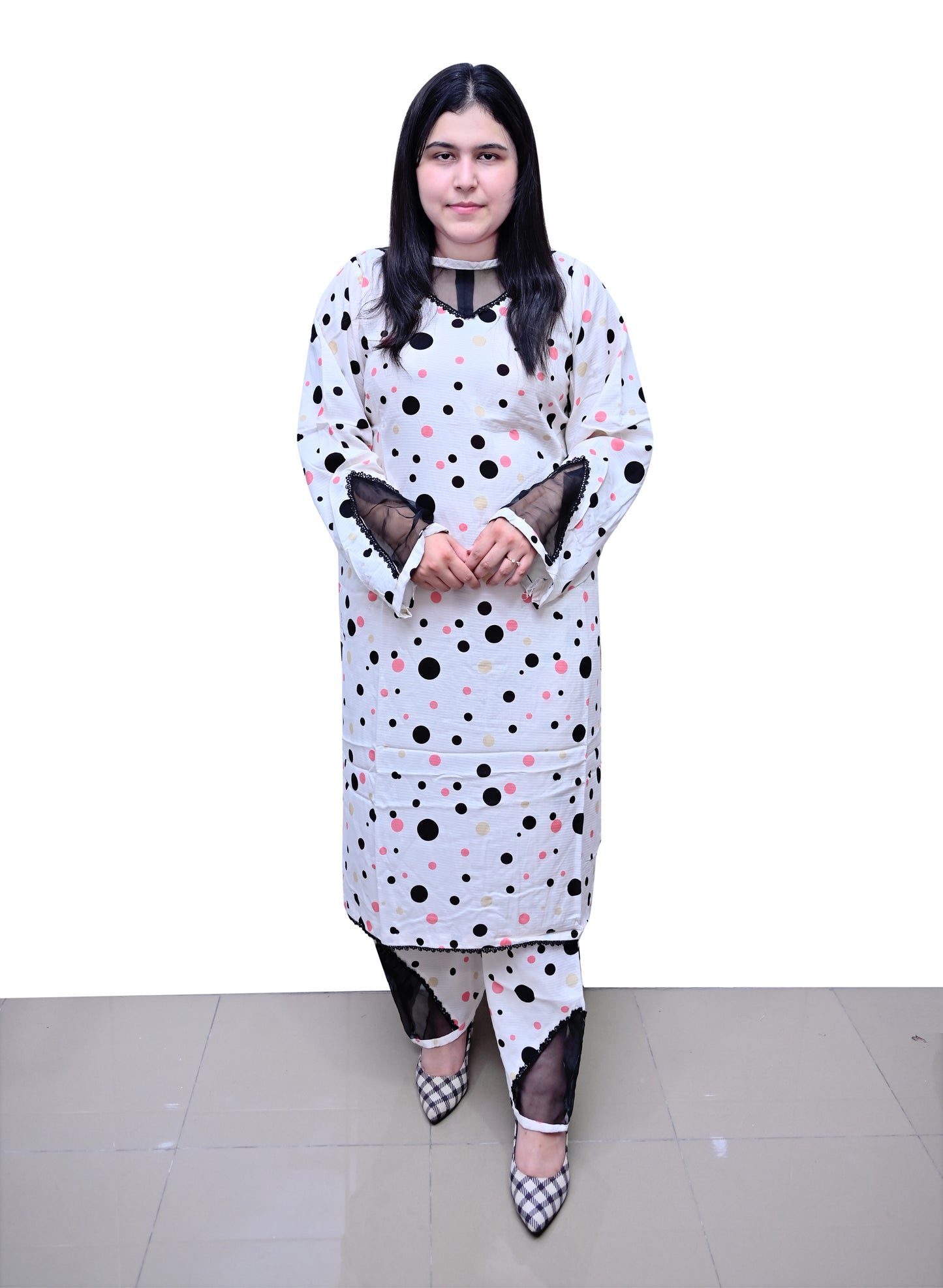 Stitched 2 Pc Sapphire Bana Dora Lilan