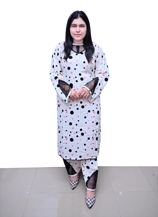 Stitched 2 Pc Sapphire Bana Dora Lilan