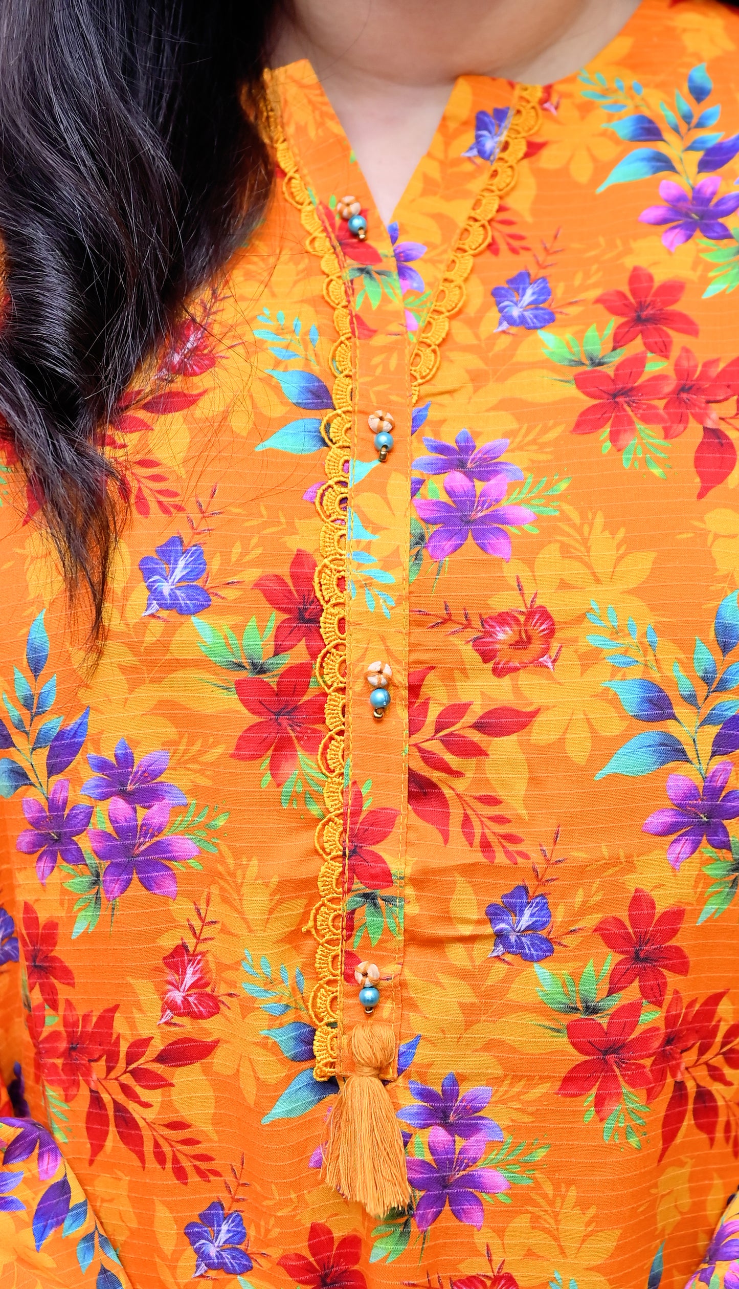 Stitched 2 Pc Sapphire Bana Dora Lilan