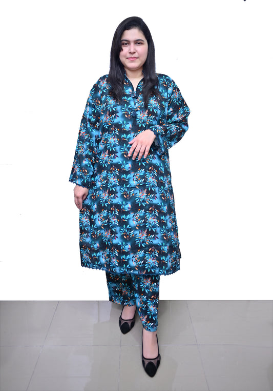 Stitched 2 Pc Sapphire Bana Dora Lilan