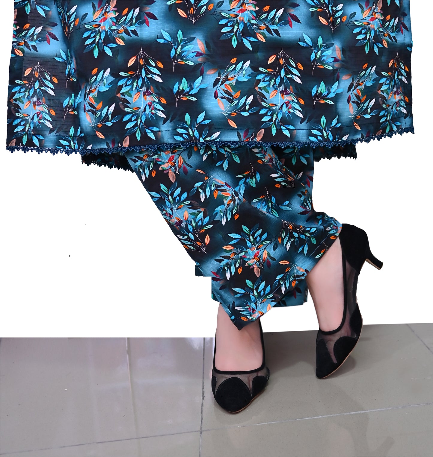 Stitched 2 Pc Sapphire Bana Dora Lilan