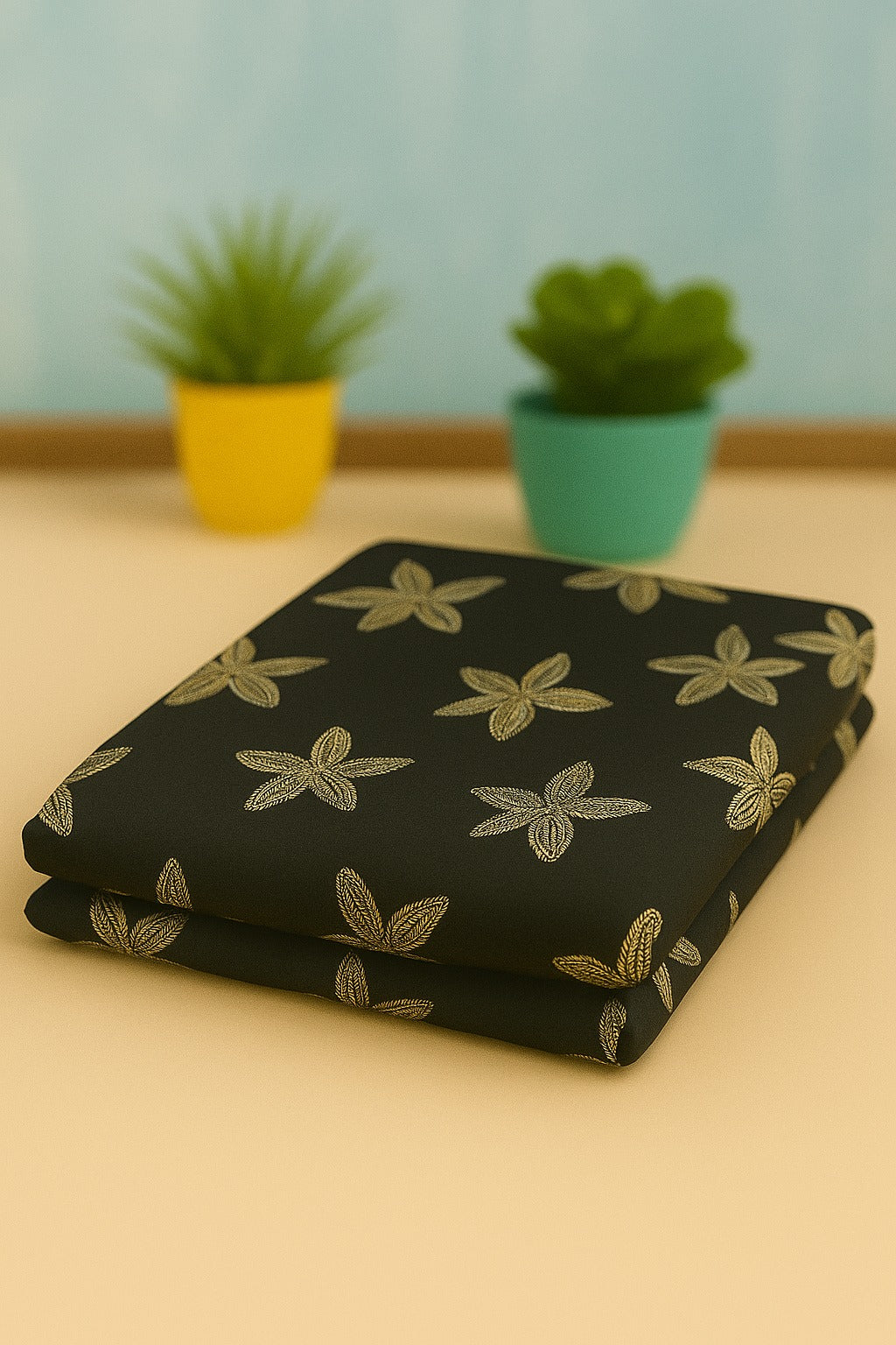 Alkaram Lawn 2 Piece Unstitched Black 8