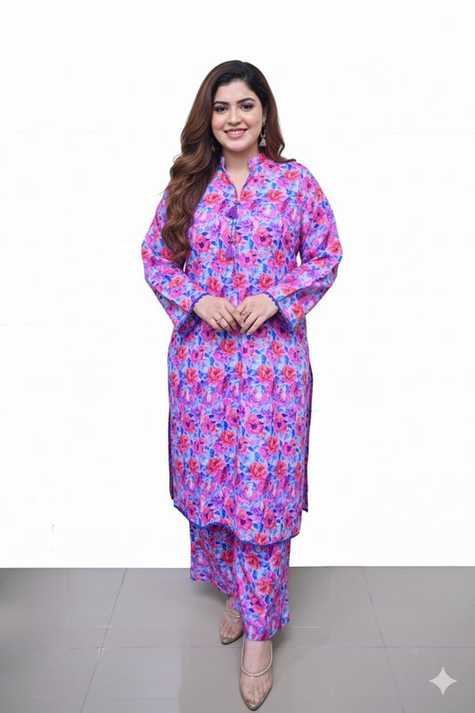 Stitched 2 Pc Sapphire Bana Dora Lilan