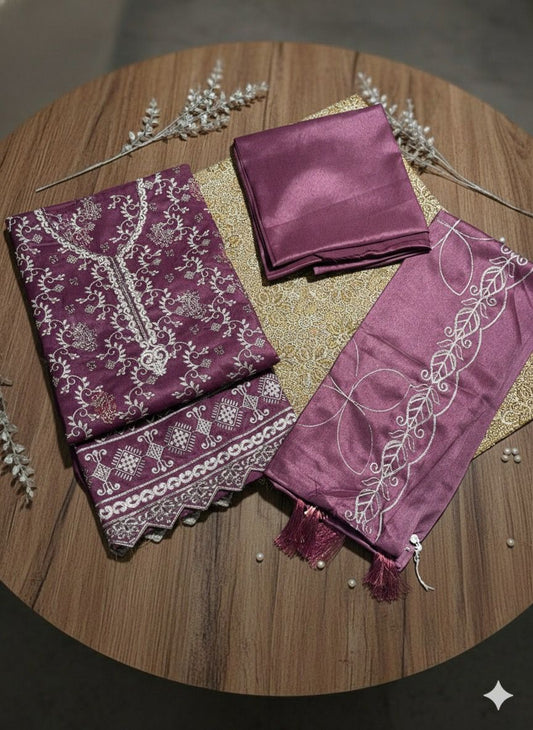 3 PC-Dhanak Embroidered-Unstitched