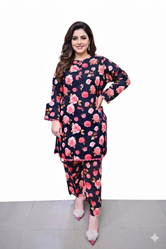 Stitched 2 Pc Sapphire Bana Dora Lilan