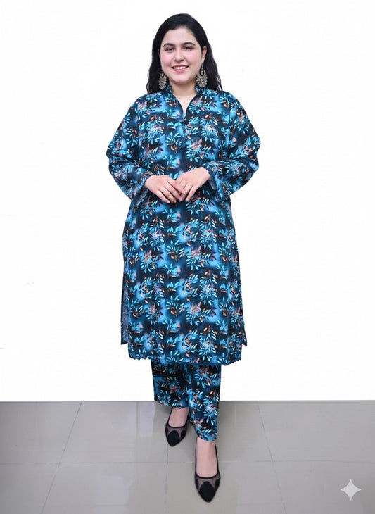 Stitched 2 Pc Sapphire Bana Dora Lilan