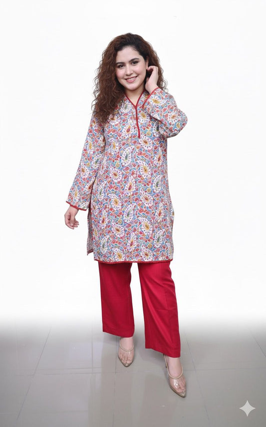 Stitched 2 Pc Sapphire Bana Dora Lilan