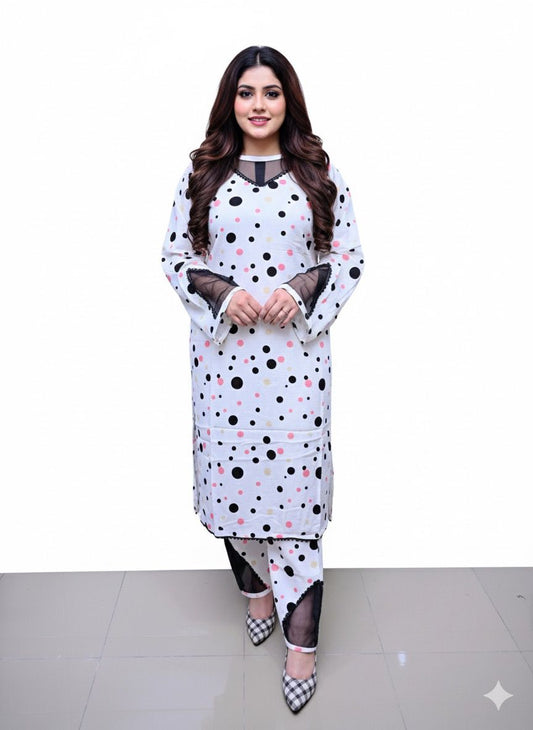 Stitched 2 Pc Sapphire Bana Dora Lilan