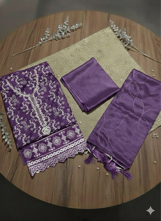 3 PC-Dhanak Embroidered-Unstitched
