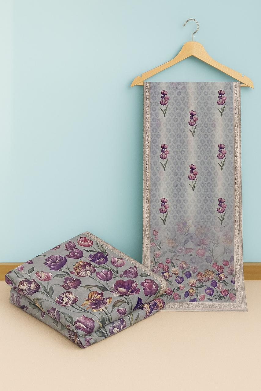 Alkaram Mahnoor Stone Lilan 3 Piece Unstitch